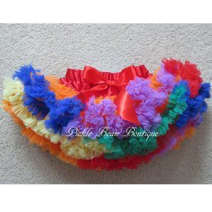 New Baby Girl 1st Birthday Rainbow Tutu Premium Pettiskirt